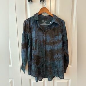Boho women’s shirt with embroidery‎
